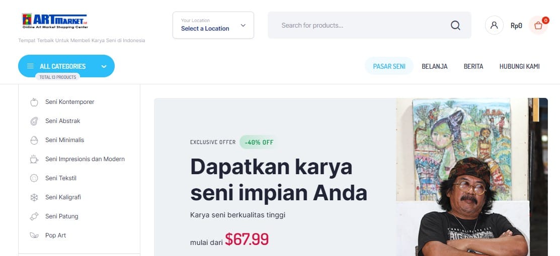 Art Marketplace untuk Karya Seni Tradisional